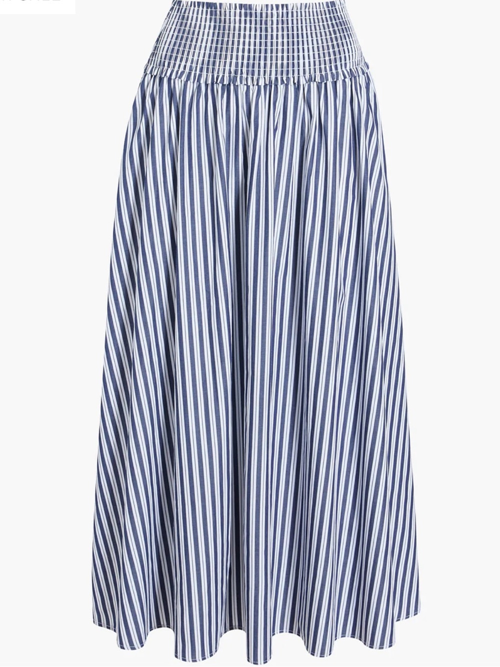Delphine Nap Skirt in Navy Stripe